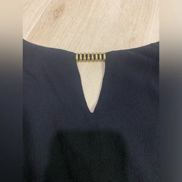 Black Dress with Gold Detail - Picture 2 of 2